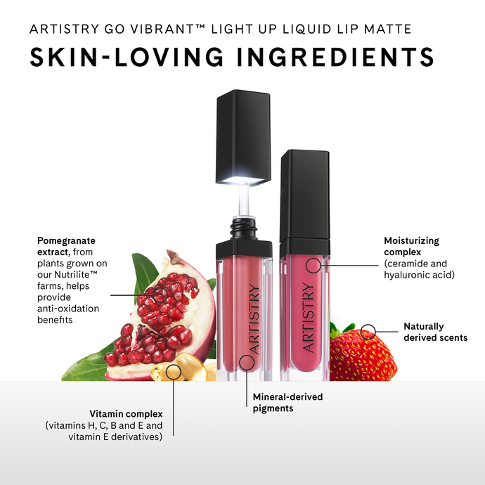 Artistry Go Vibrant™ Light Up Liquid Lip Matte - Blushing Merlot 206