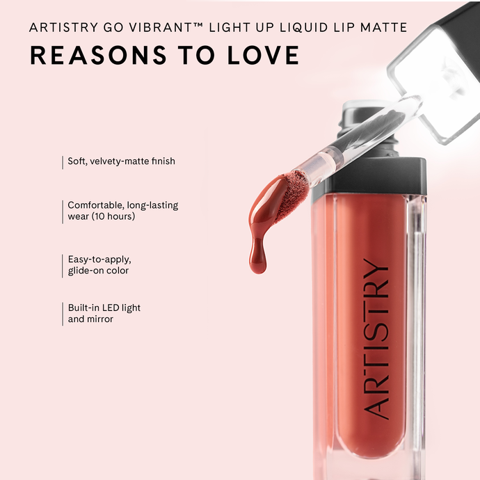 Artistry Go Vibrant™ Light Up Liquid Lip Matte - Blushing Merlot 206